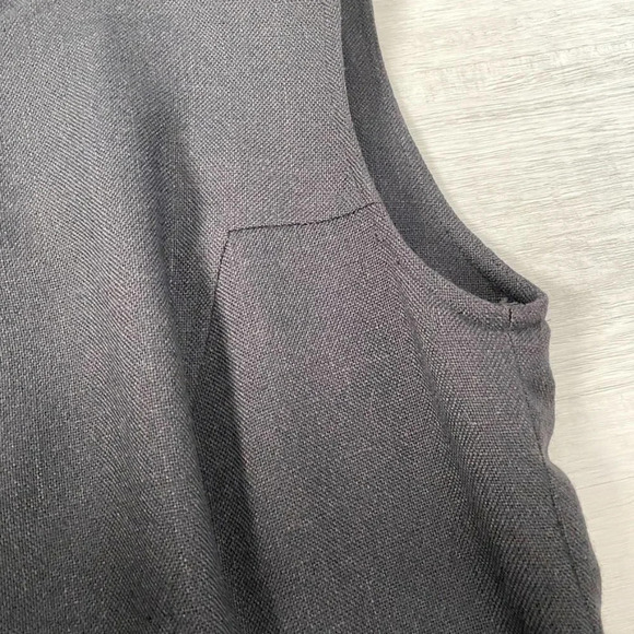 Vintage Jeremy Scott Braemar Dark Grey Dress Size 12 Tight Weave Lined 🇨🇦 - Picture 15 of 17